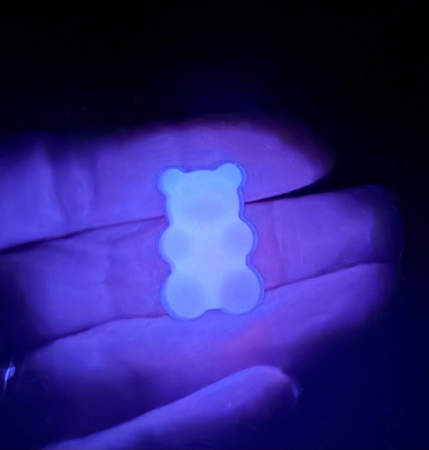 3D Mini GLOW Bear EXCLUSIVE Silicone Focal Bead, Animal Silicone Focal Bead