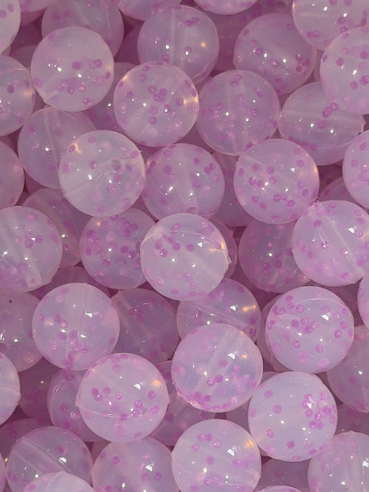 15mm Confetti Sugarplum EXCLUSIVE  Round Silicone Beads