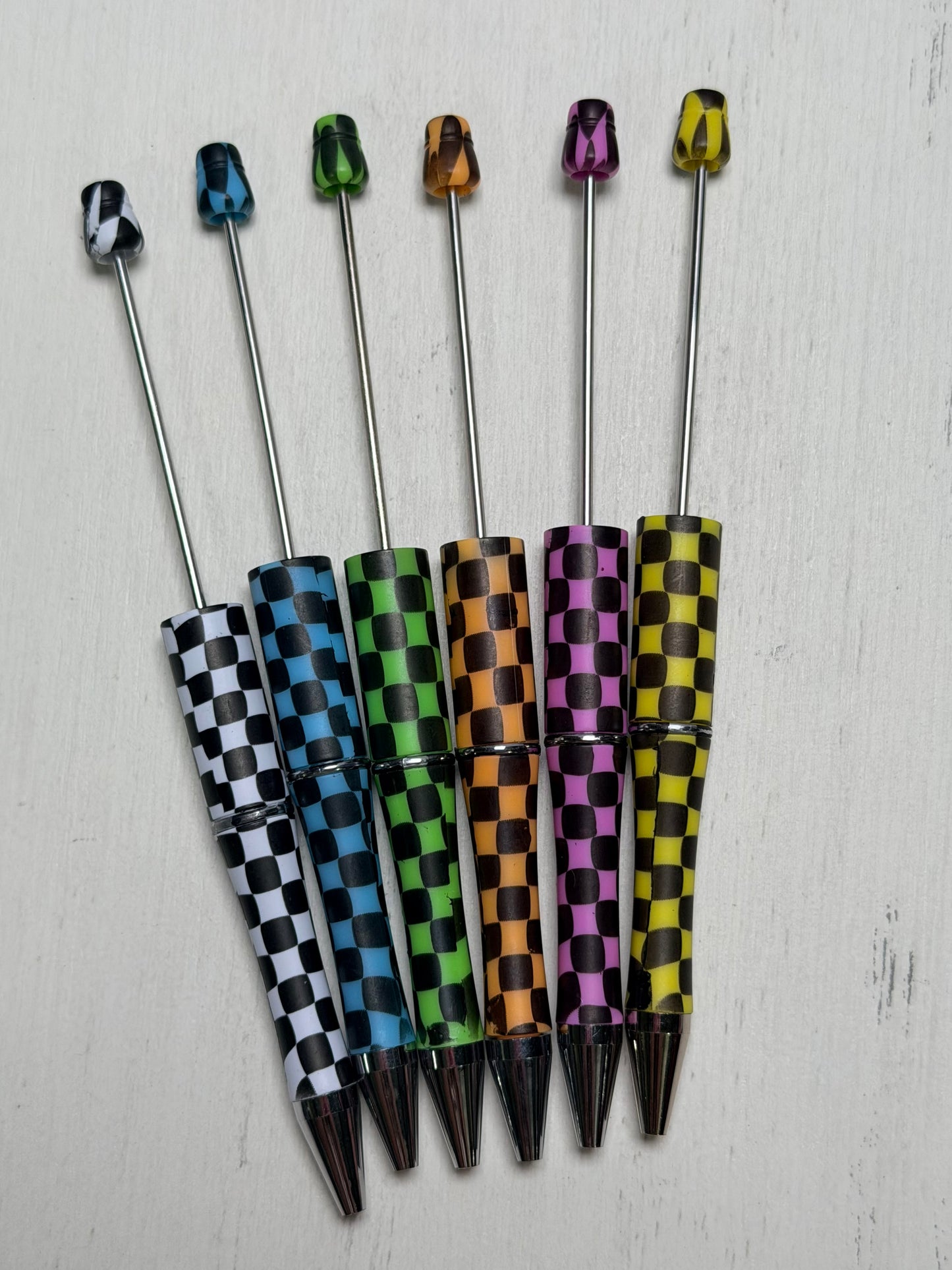 *Beadable Pen CHECKER, DIY Beaded Pen