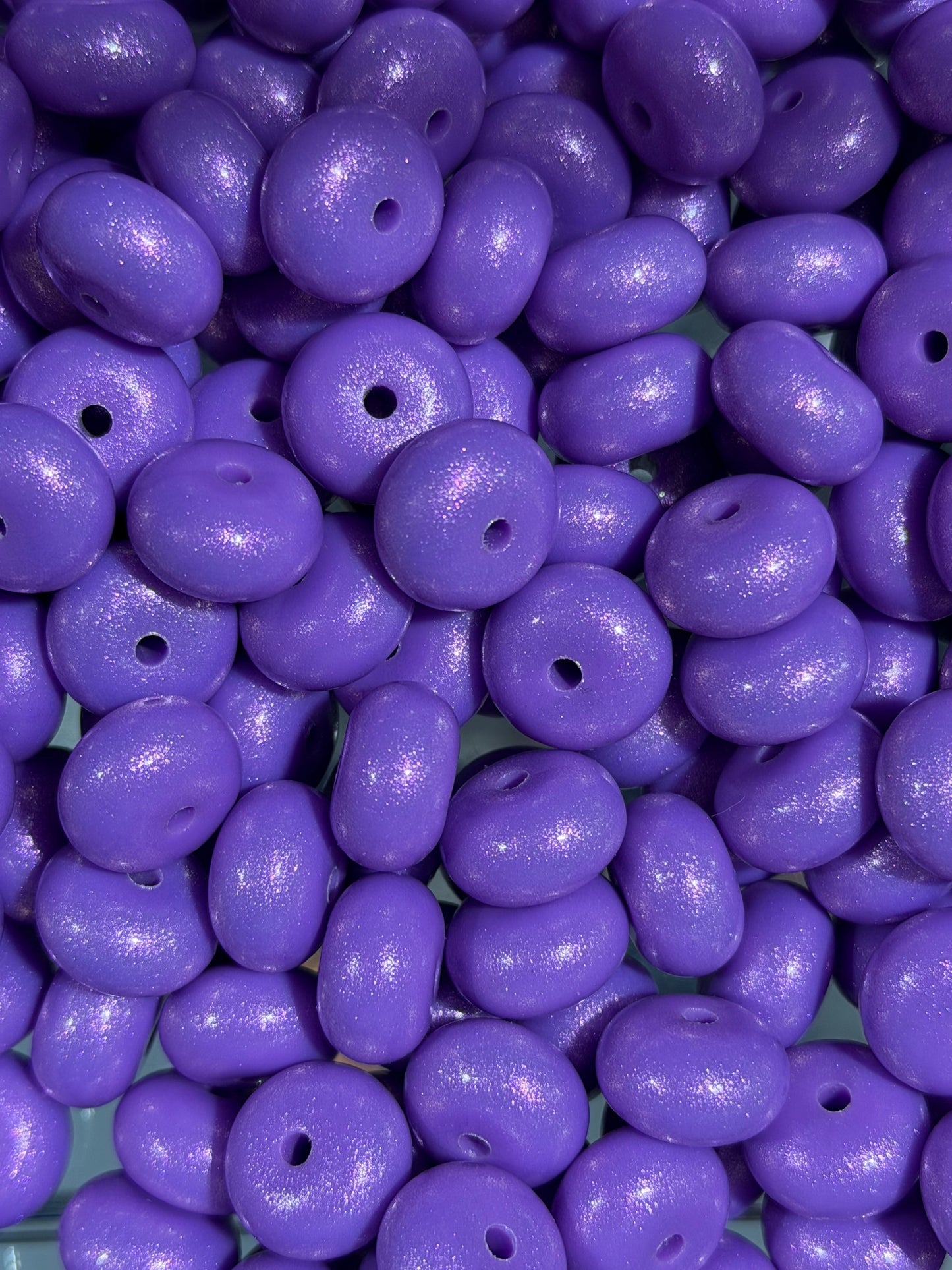 14mm ABACUS OPAL Purple Silicone Beads