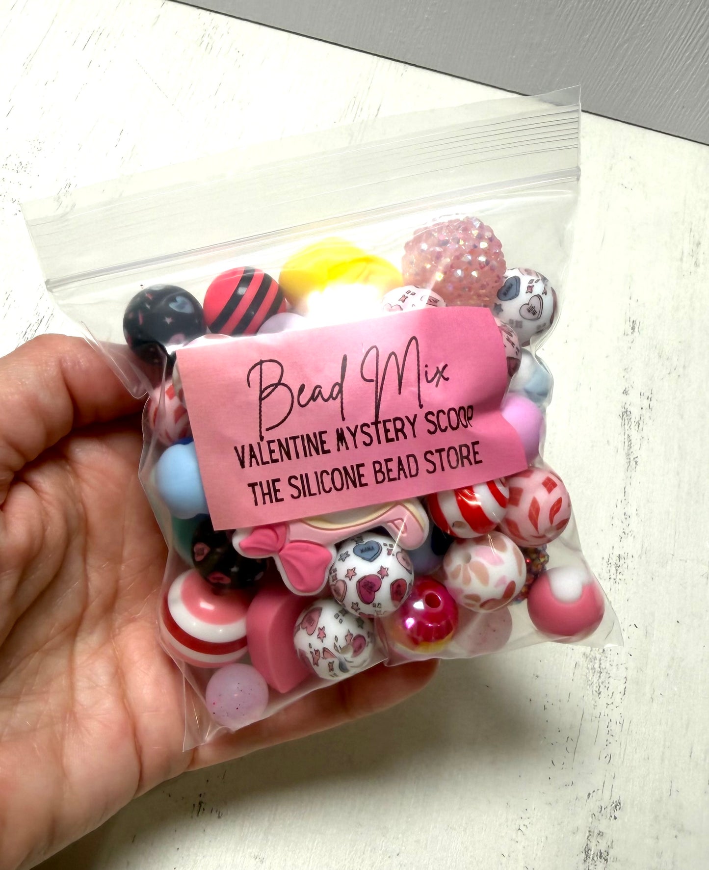 *Bead Mix #224- VALENTINE Mystery Scoop Silicone Bead Mix