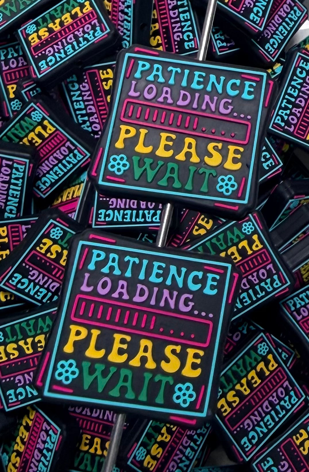 Q- Patience Loading... Please Wait Focal Bead, Quote Focal Beads
