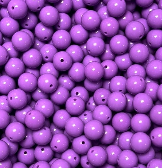15mm Liquid Purple Round Silicone Beads