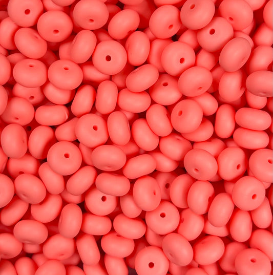 14mm ABACUS Salmon Silicone Beads