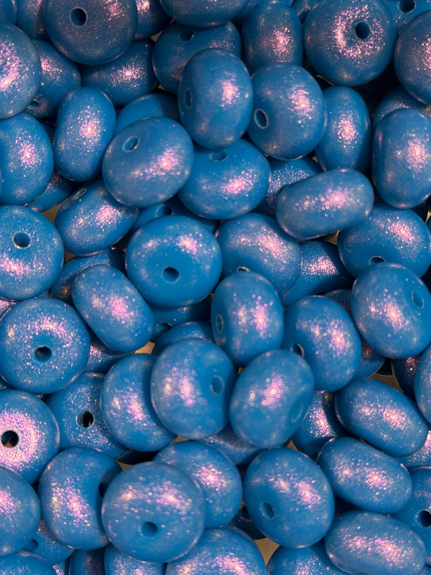 14mm ABACUS OPAL Sky Silicone Beads