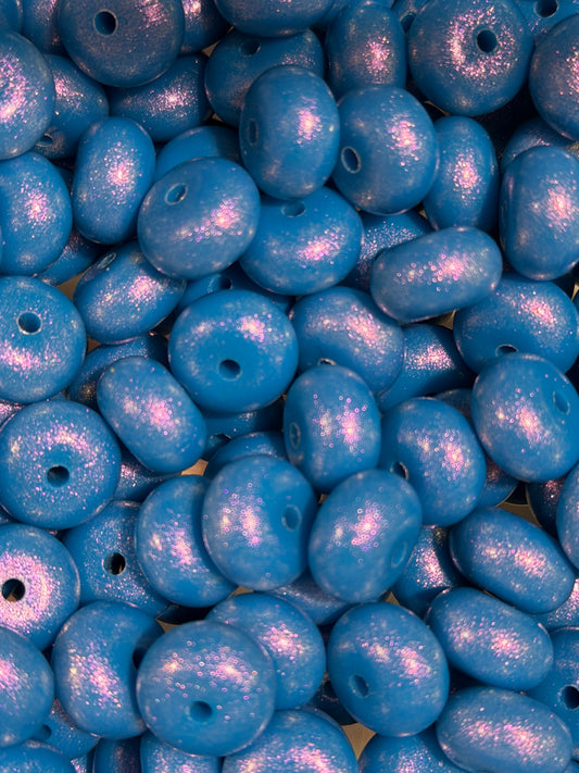 14mm ABACUS OPAL Sky Silicone Beads