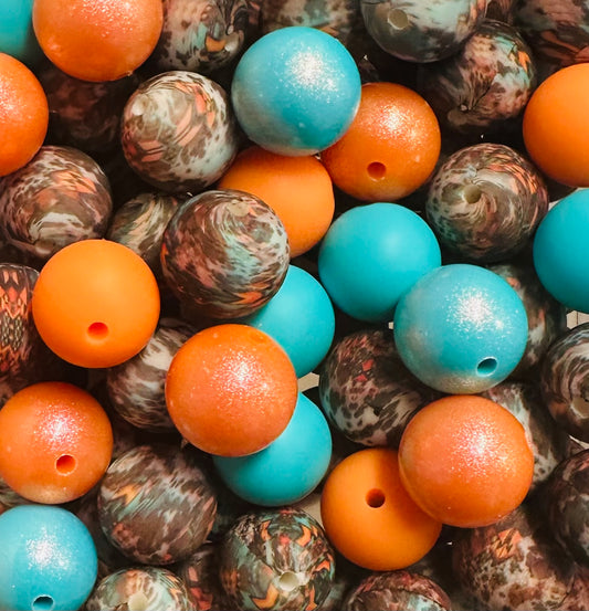 *Bead Mix- Aztec SUNSETS Silicone Bead Mix, Western Bead Mix