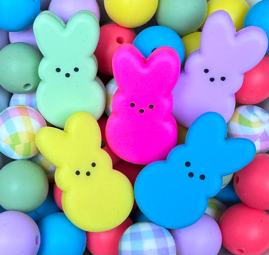 * Bead Mix - Cute Bunnies Silicone Bead Mix