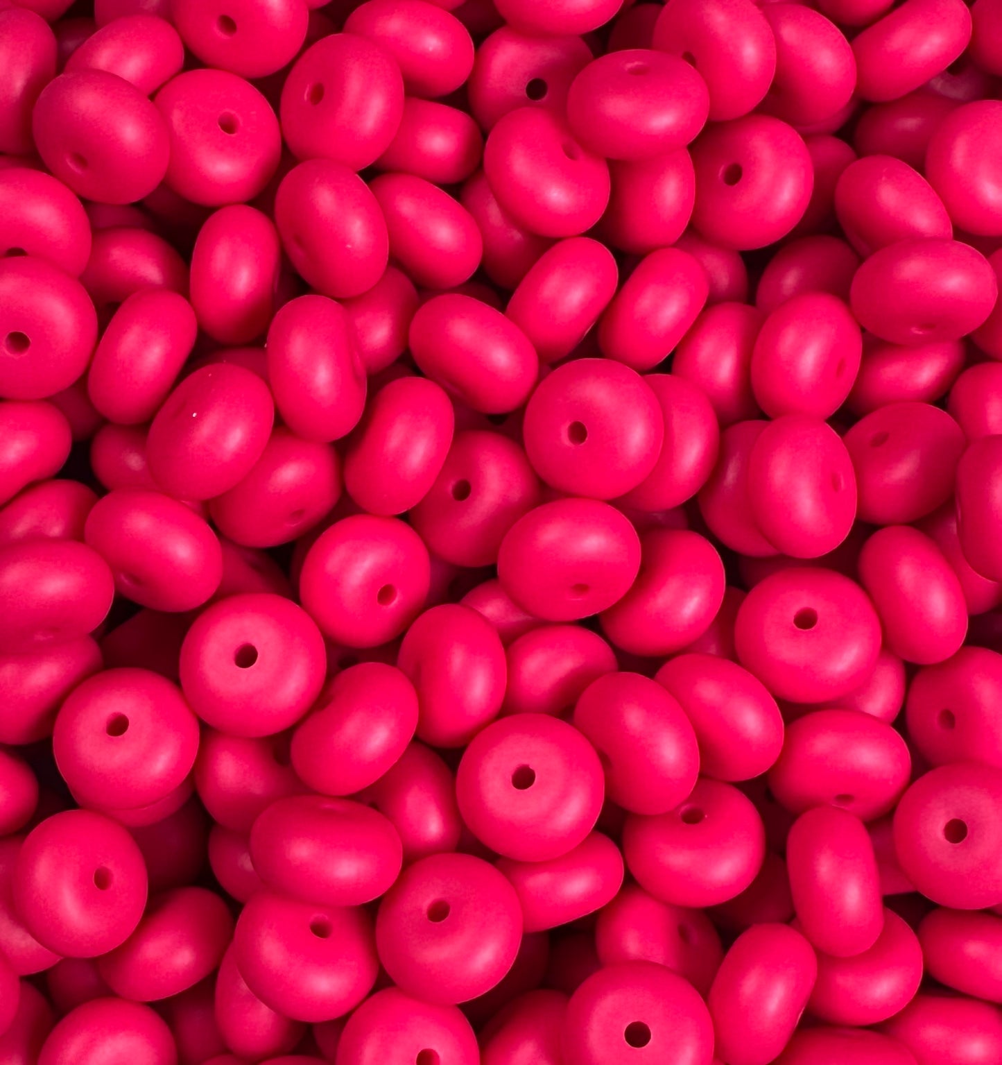 14mm ABACUS Raspberry Silicone Beads