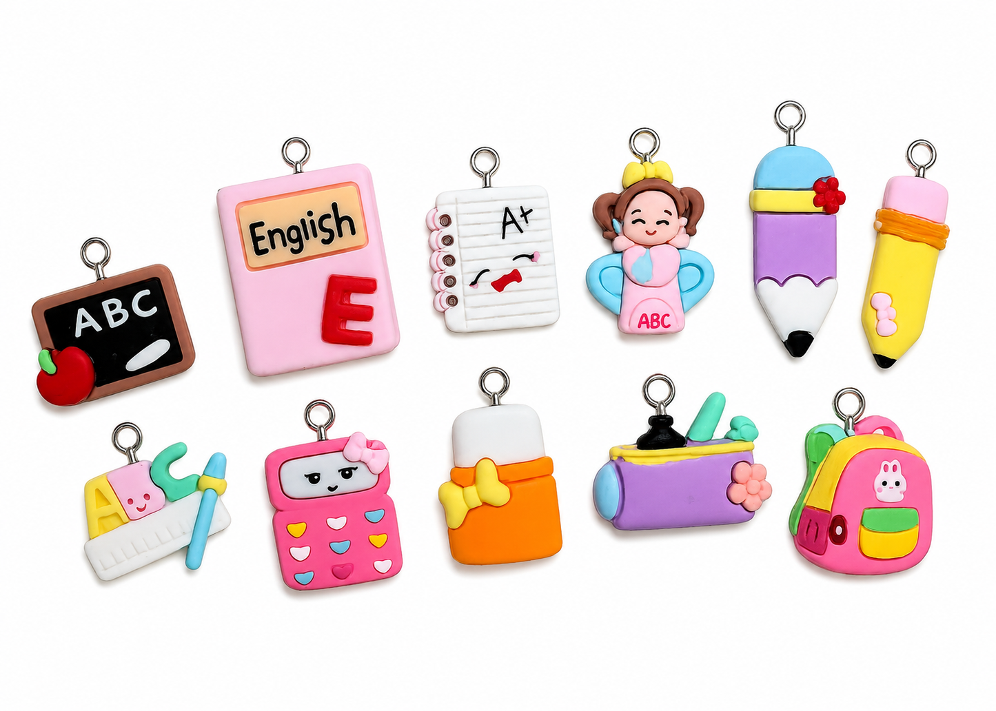 *Bead Mix #504-  Bright School Resin Charms