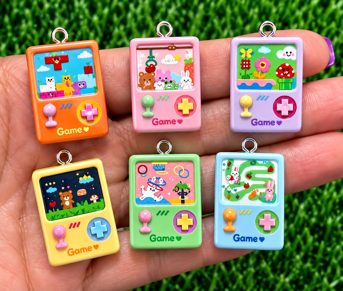 *Bead Mix #588-  Pocket Arcade Resin Charms, Bag Charms
