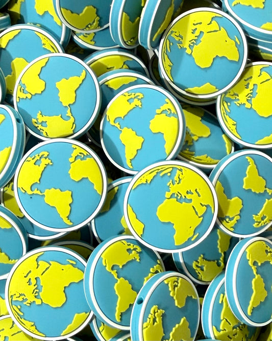 X- Globe EXCLUSIVE Silicone Focal Bead, Silicone Bead