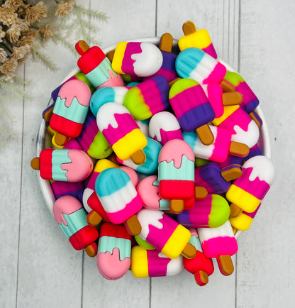 Exclusive 3D Popsicle Silicone Focal Bead, Summer Focal Bead