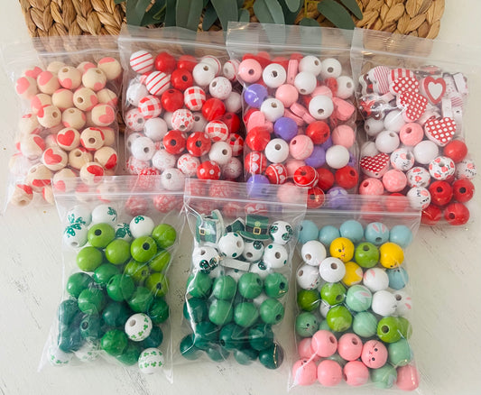 *Bead Mix-16mm Wood Bead Mixes