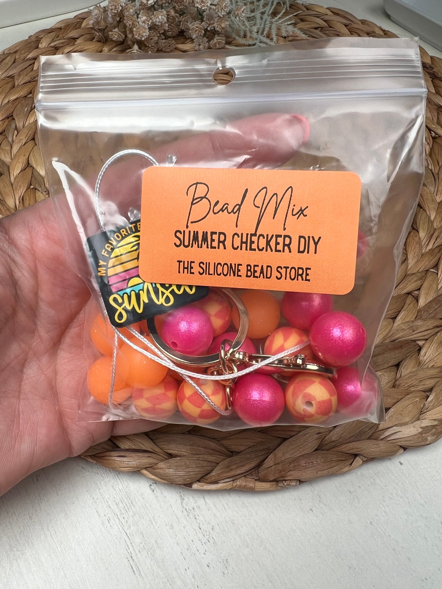 *Wristlet Kit #205- Summer Checker DIY Silicone Bead Wristlet Kit