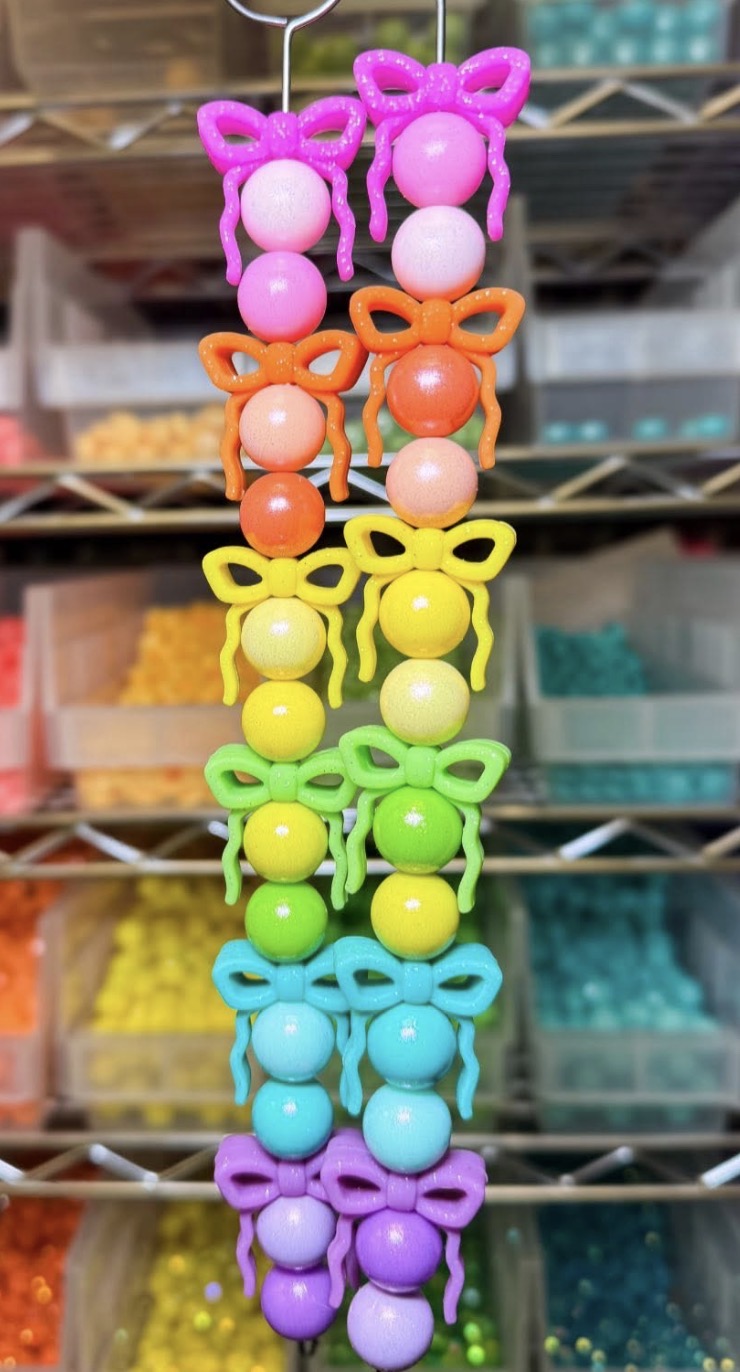 O- Wavy Bow EXCLUSIVE Silicone Focal Bead, Ribbon Silicone Bead