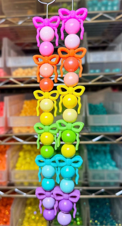 O- Wavy Bow EXCLUSIVE Silicone Focal Bead, Ribbon Silicone Bead