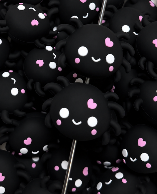 3D Cute SPIDER EXCLUSIVE Silicone Focal Bead,**NOT FOR TEETHING**