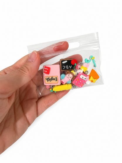 *Bead Mix #504-  Bright School Resin Charms