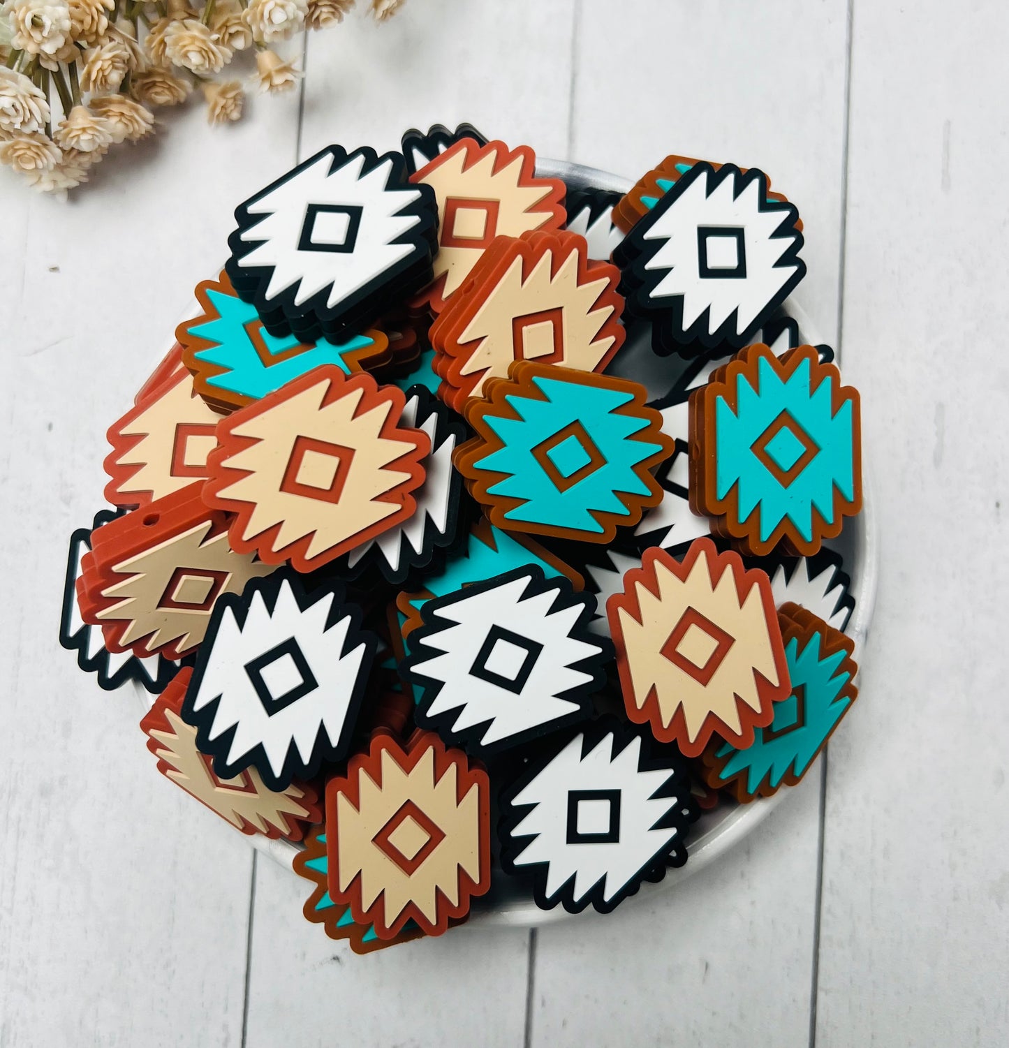 Exclusive Murphy's Aztec Silicone Focal Bead, Western Focal Bead