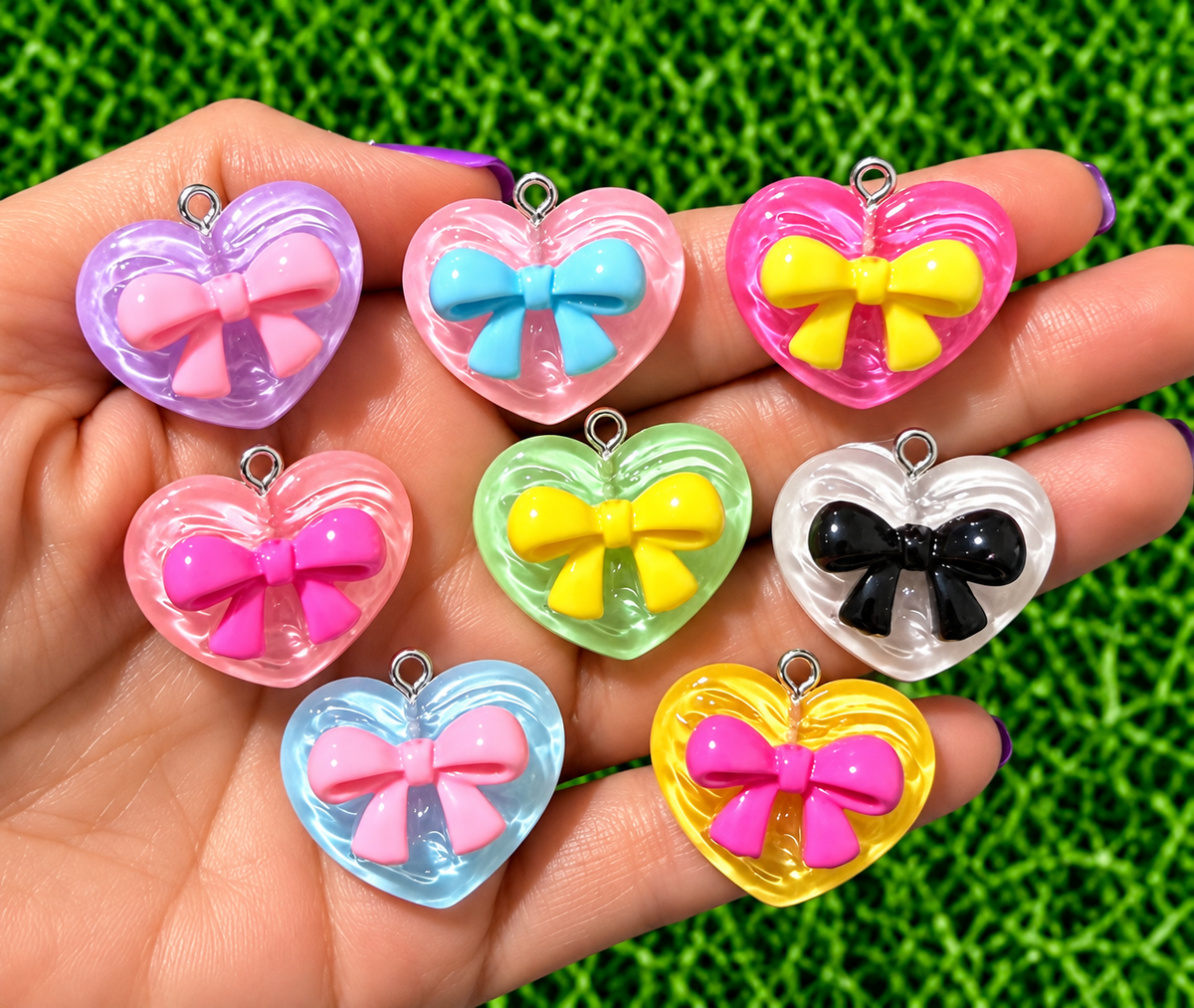 *Bead Mix #567- Love at First Bow Resin Charms, Bag Charms