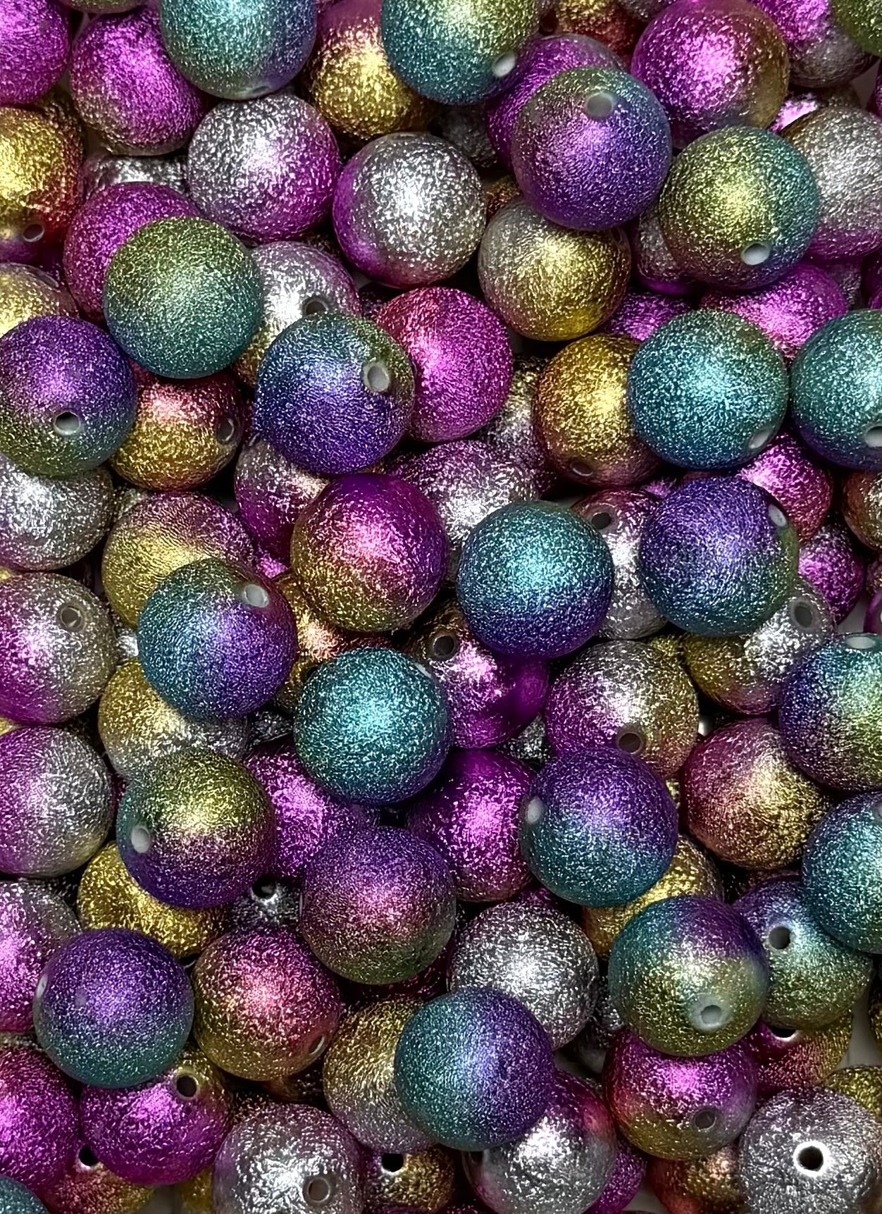 20mm OMBRE Rhinestone Round Acrylic Beads