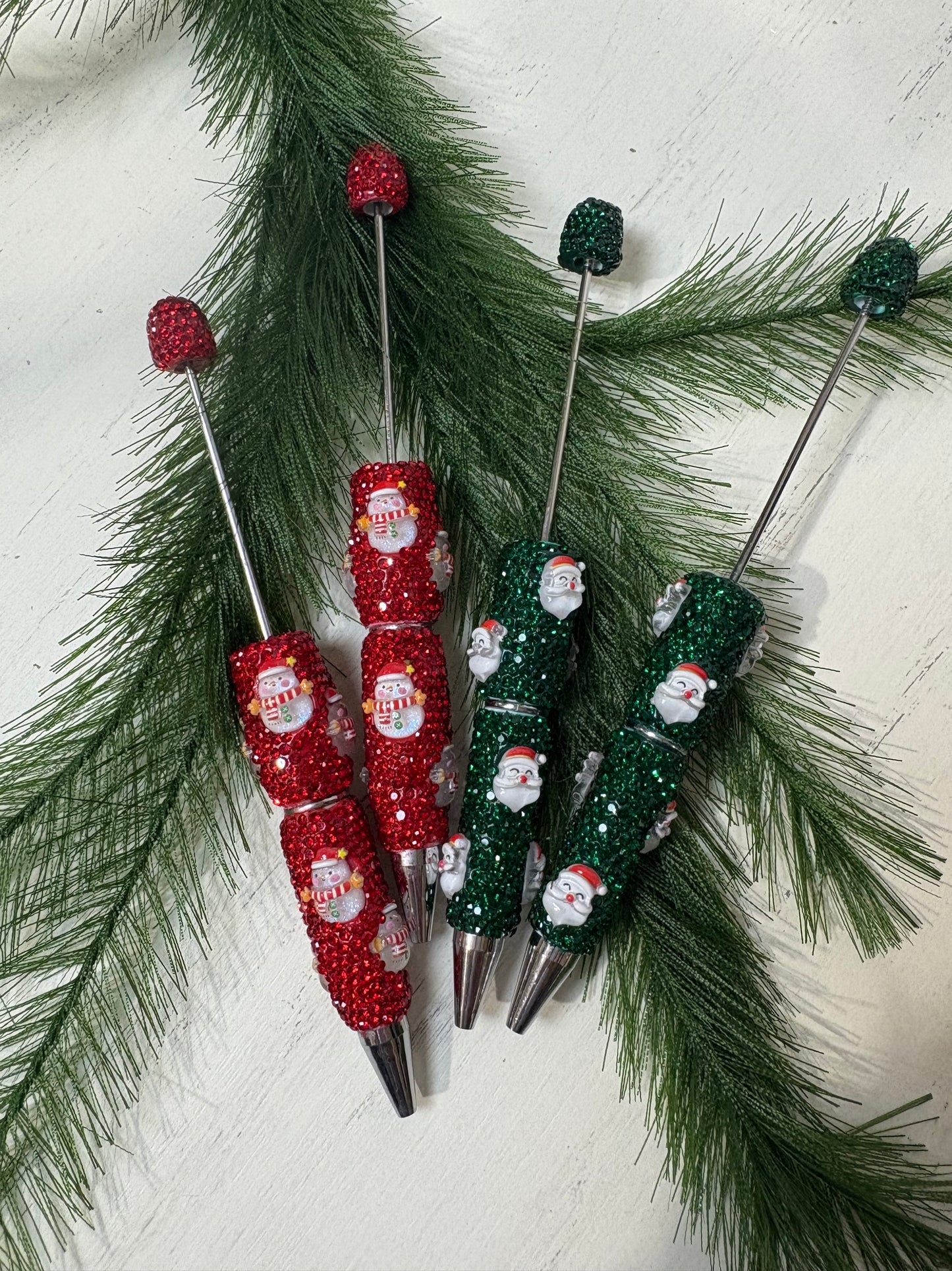 *Beadable Pen CHRISTMAS RHINESTONES, DIY Beaded Pen