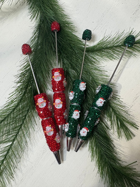 *Beadable Pen CHRISTMAS RHINESTONES, DIY Beaded Pen