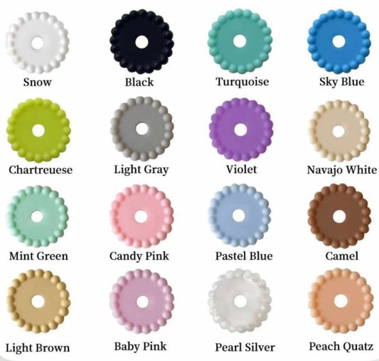 10mm Silicone Pearl Spacers - Pack of 10