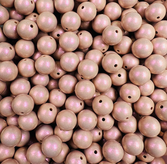 15mm Opal Sandstone Round Silicone Beads