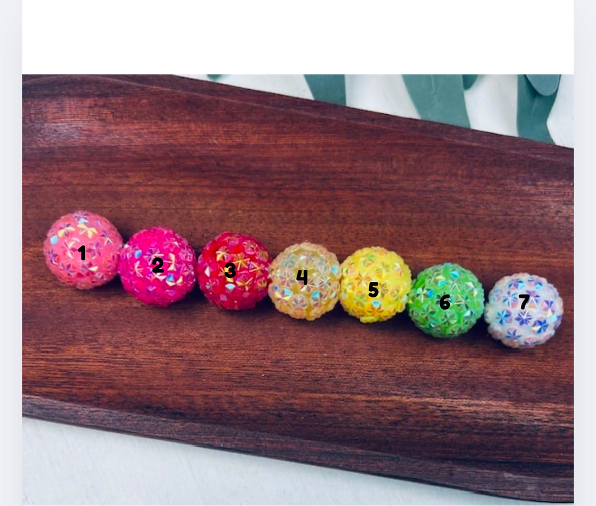 20mm Stardust Sparkle Rhinestone Round Acrylic Beads – The Silicone ...