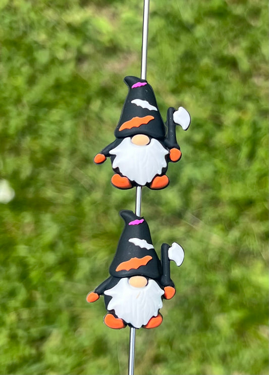 3D Mr. Batty Gnome Focal Bead, Halloween Silicone Focal Bead