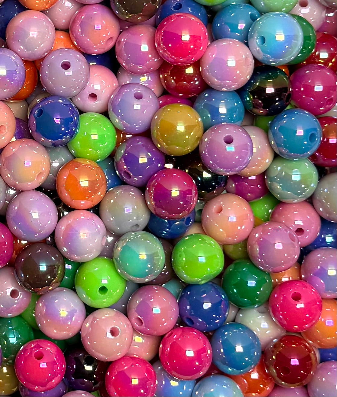 *Bead Mix- #236 16mm Bright Solid Rhinestone Acrylic Bead Mix