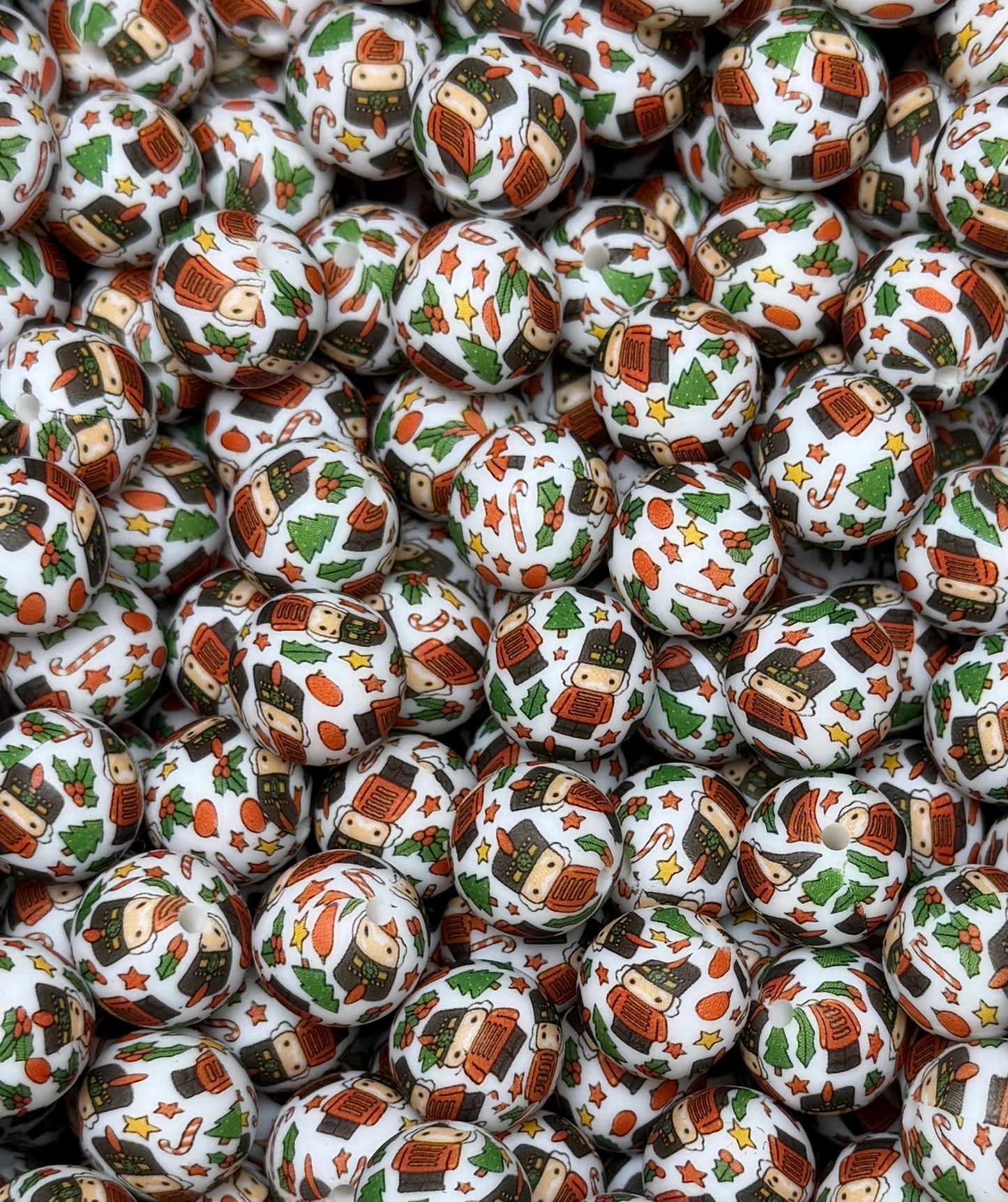 15mm Print Nelson EXCLUSIVE Round Silicone Beads