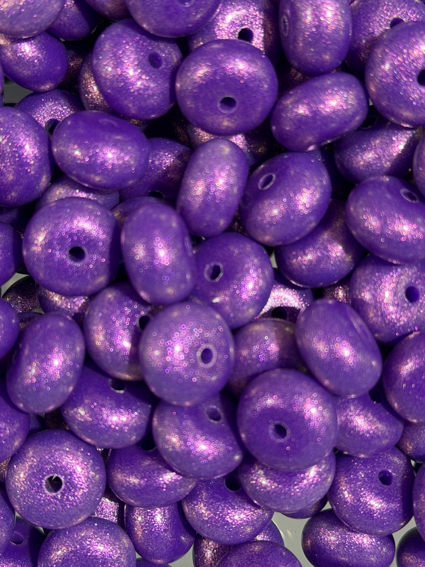 14mm ABACUS OPAL Grape Silicone Beads