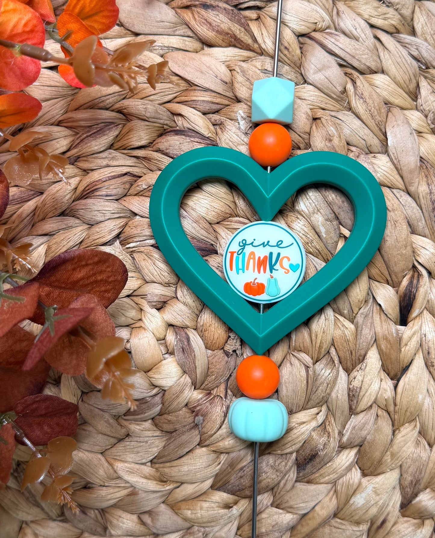 *Bead Kit #534- Give Thanks DIY Car Charm Silicone Bead Kit, Fall Car Charm Kit