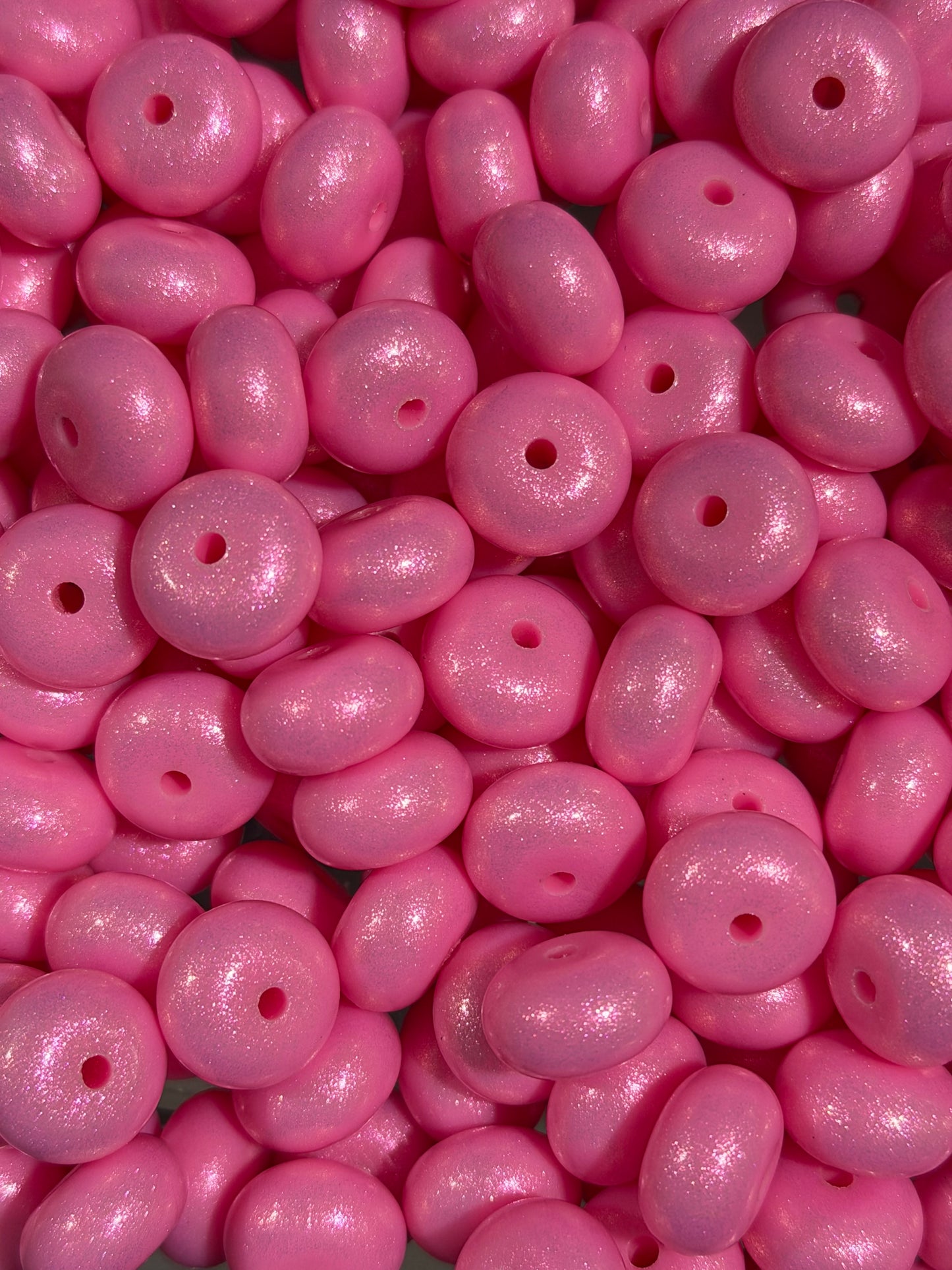 14mm ABACUS OPAL Bubblegum Silicone Beads