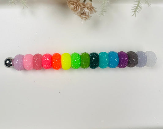 * Sparkly Acrylic Abacus Spacer Bead, Rondelle Spacer Bead