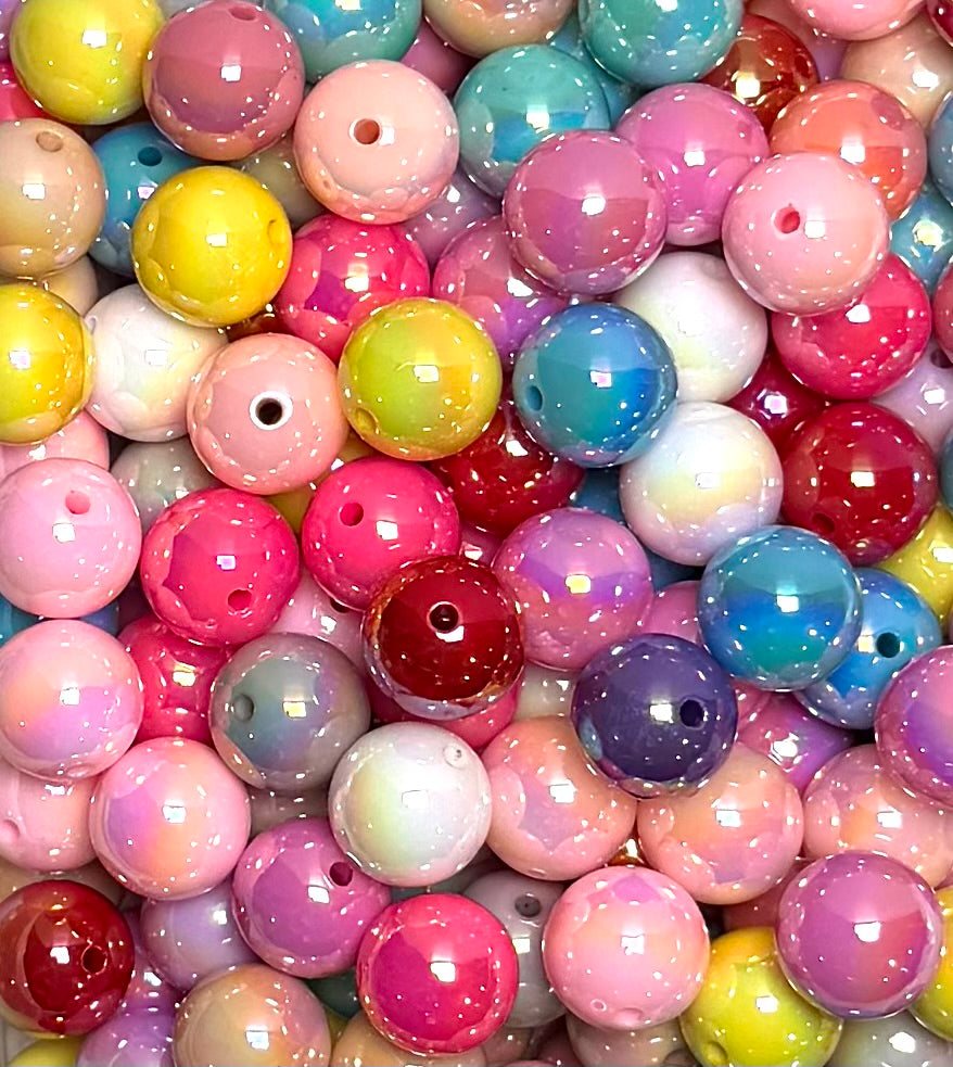 *Bead Mix- #240 20mm Pastel Rhinestone Round Acrylic Beads