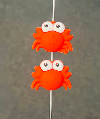 3D Crab Silicone Focal Bead,**NOT FOR TEETHING** Animal Shape Silicone Bead