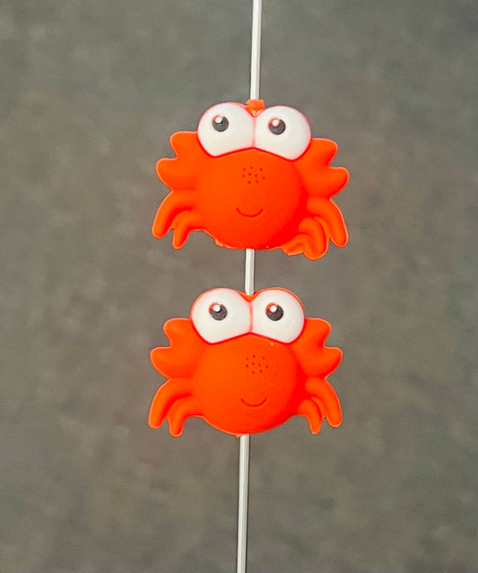 3D Crab Silicone Focal Bead,**NOT FOR TEETHING** Animal Shape Silicone Bead