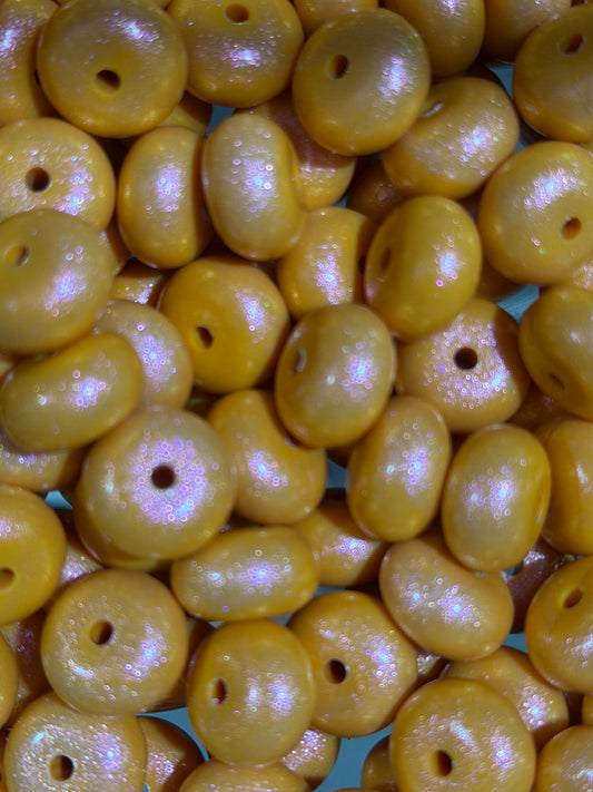 14mm ABACUS OPAL Pumpkin Silicone Beads