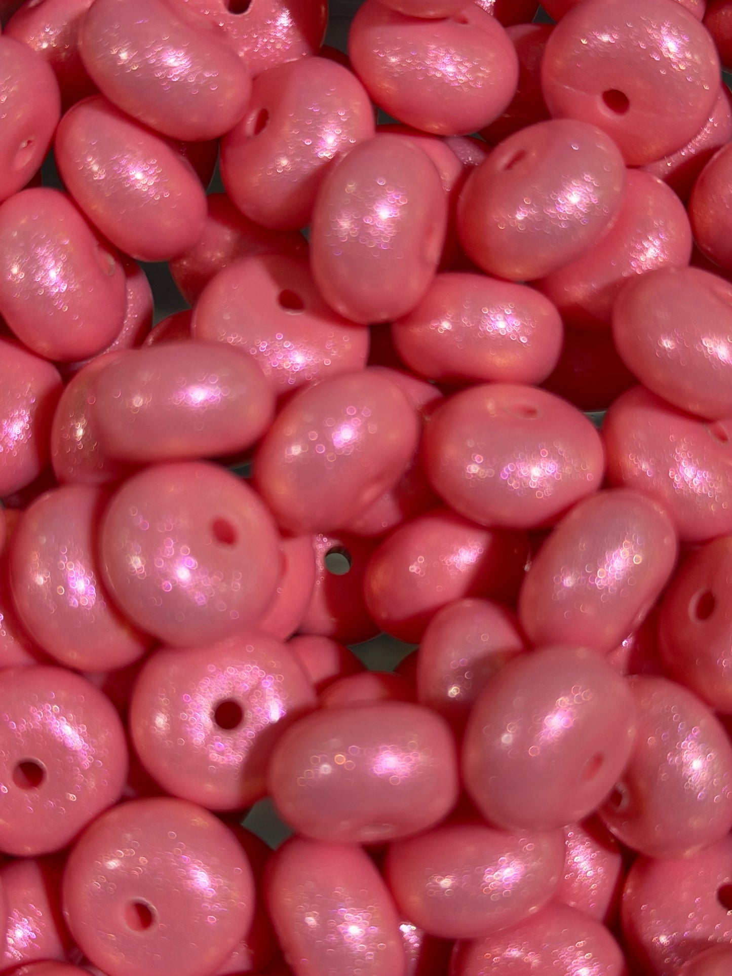 14mm ABACUS OPAL Flamingo Silicone Beads