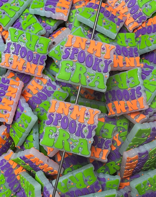 H- In My Spooky Era Silicone Focal Bead, Halloween Silicone Bead