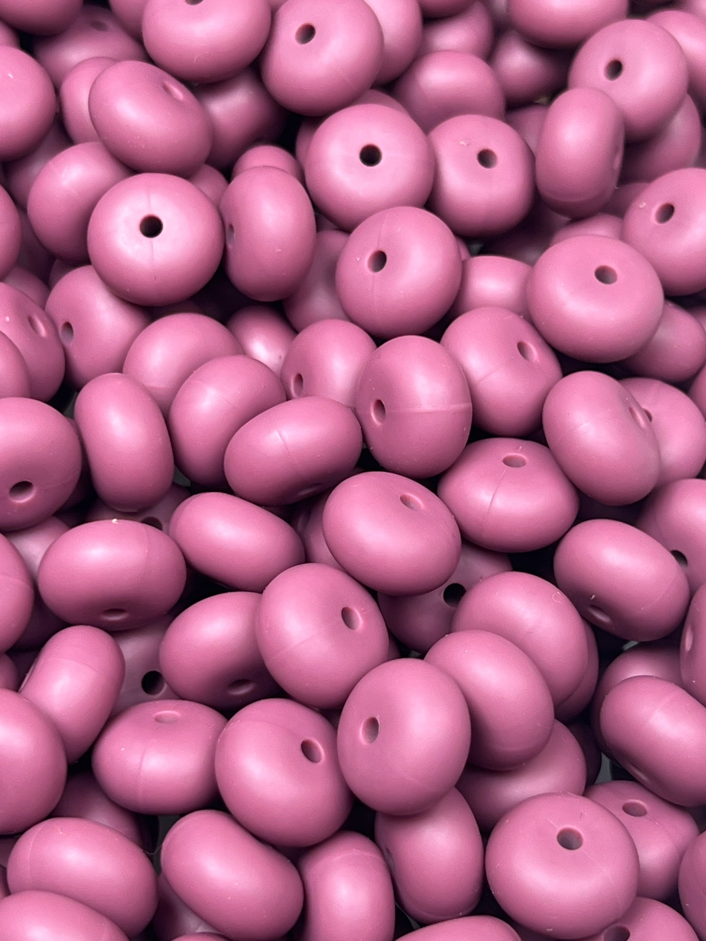 14mm ABACUS Solid Maroon Silicone Beads
