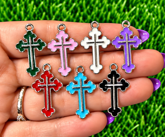 *Bead Mix #601- Silver Crosses Charms