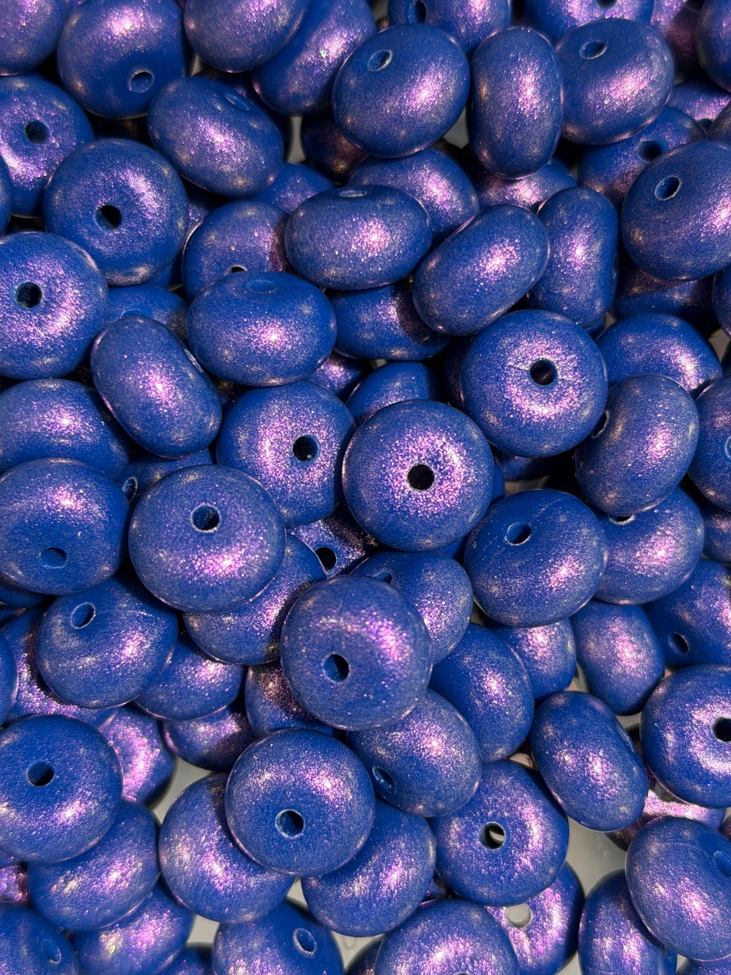 14mm ABACUS OPAL Sapphire Silicone Beads