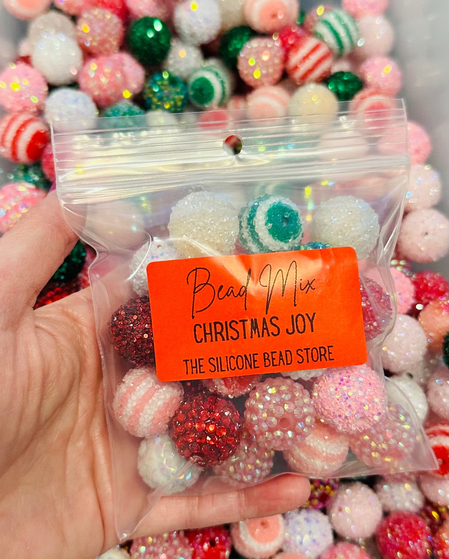 * Bead Mix - 20mm Christmas Joy COMBO Acrylic Bead Mix