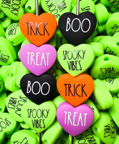 H- Halloween WORD Hearts