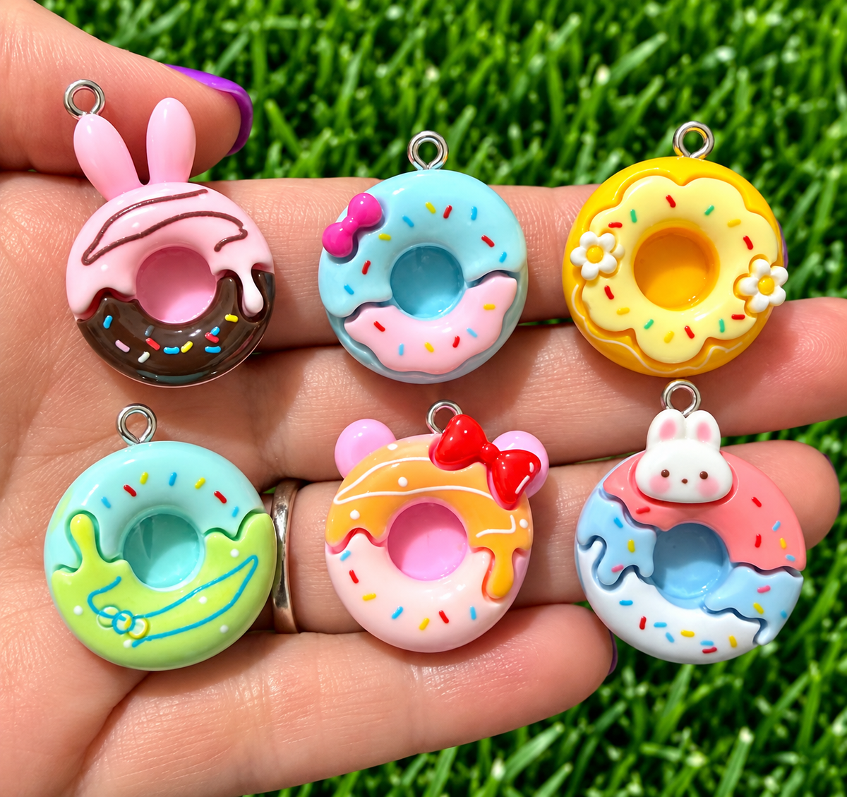 *Bead Mix #582- Donut Cuties Resin Charms, Bag Charms